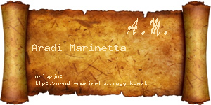 Aradi Marinetta névjegykártya